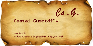 Csatai Gusztáv névjegykártya