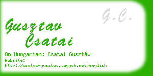 gusztav csatai business card